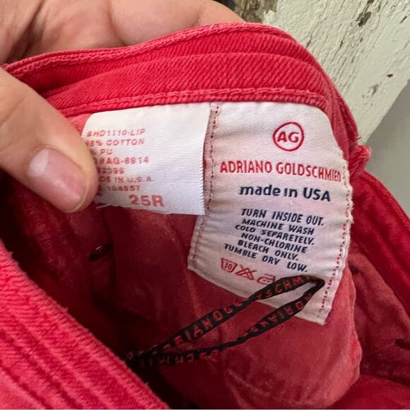 AG Adriano Goldschmied Skinny Red The Stilt Jeans 25 - Picture 6 of 11